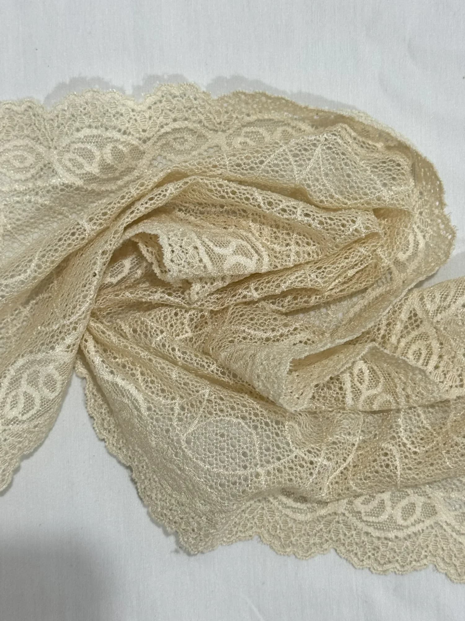 Elastická krajka Ivory